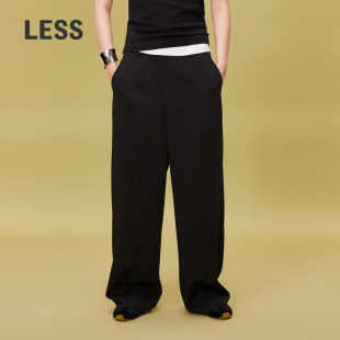长裤 2O3E10220 裤 LESS春斜门襟垂感基础通勤百搭休闲宽松直筒西装