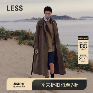 LESS2025冬新含牦牛绒双面呢大衣2P0816590 0压系列 商场同款