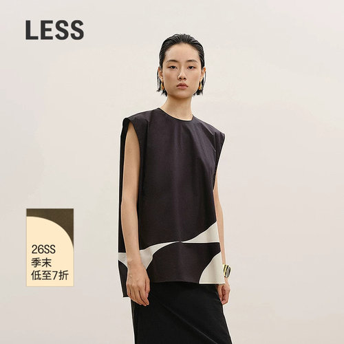 LESS棉质高级感解构无袖衬衫