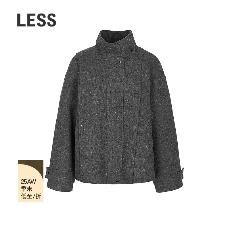【商场同款】LESS2025冬新款复古毛呢夹克外套含山羊绒2PA816100,女装/女士精品,毛呢外套,淘宝优惠券,粉丝福利购,淘宝优惠卷