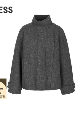 【商场同款】LESS2025冬新款复古毛呢夹克外套含山羊绒2PA816100