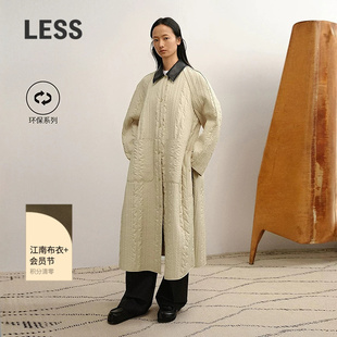 【精工系列】LESS冬巴恩风环保A型插肩袖长款棉衣2P0B16010
