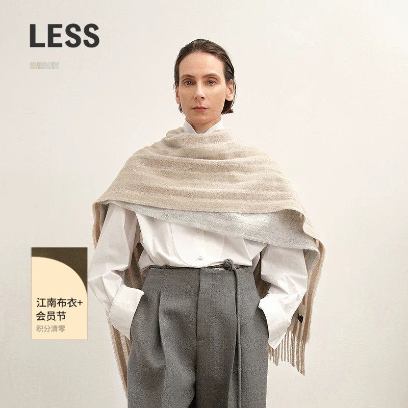 【0压系列】LESS冬含羊驼毛复古围巾3P0K10270