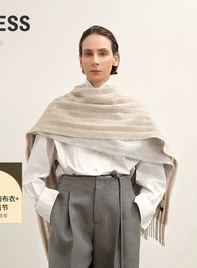 【0压系列】LESS冬含羊驼毛复古围巾3P0K10270