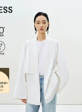 【0压系列】LESS立领宽松上衣女UPF50+防晒夹克外套2P4610750