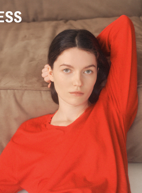 【0压系列】LESS红色针织衫女秋冬基础柔软V领山羊绒衫2OB313900