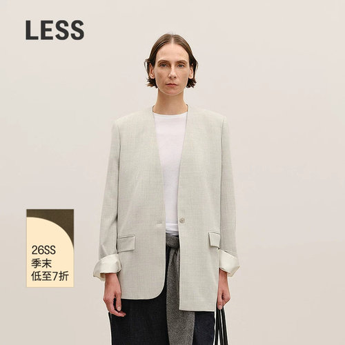 LESS绵羊毛不对称解构西装