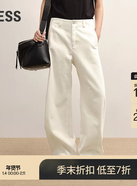 【商场同款】LESS2025秋新款进口全棉休闲牛仔香蕉裤女2P7E18760