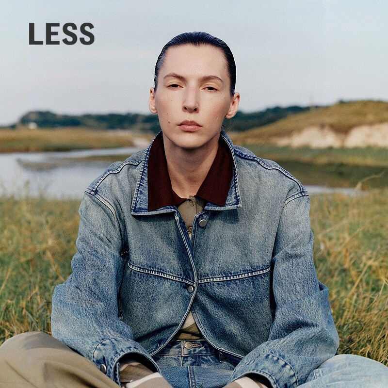 LESS复古廓形牛仔夹克外套图片
