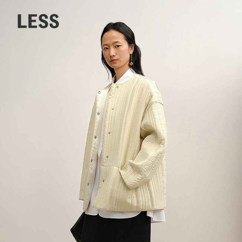 LESS精工桑蚕丝薄款棉衣图片