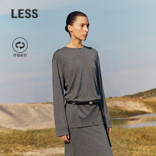 LESS环保垂感纯色纸片人长袖