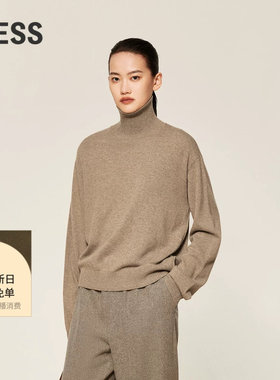LESS山羊绒针织衫女套头修身毛衣