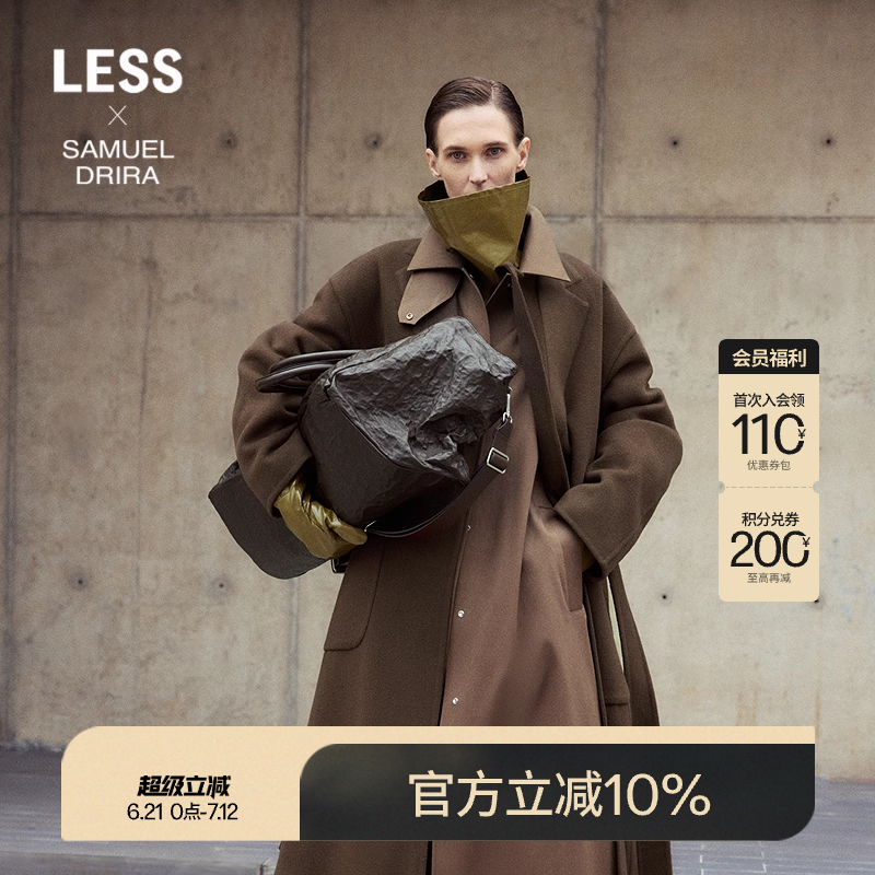 【SAMUEL系列】LESS冬绵羊毛双面呢大衣长款高级感外套2O0811340