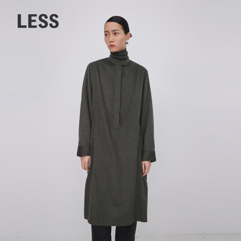 LESS美丽诺羊毛混纺毛呢连衣裙