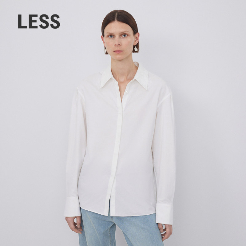 【精工系列】LESS春秋衬衣女蕾丝包针刺绣休闲衬衫2N9210730,女装/女士精品,衬衫,淘宝优惠券,粉丝福利购,淘宝优惠卷