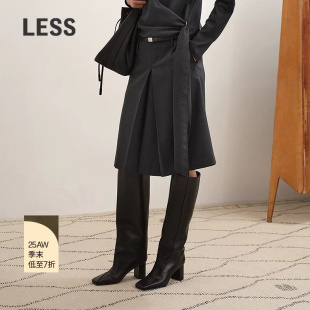 通勤开衩休闲西装 LESS2025冬新款 半身裙女2PAD14930 商场同款