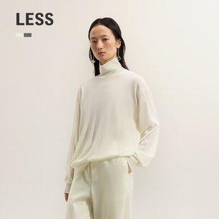 休闲高领纯色套头针织衫 LESS2025冬新款 女2PB31510H 商场同款