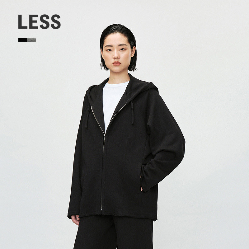 LESS新款全棉运动休闲连帽卫衣