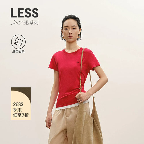 LESS全棉休闲圆领短袖T恤