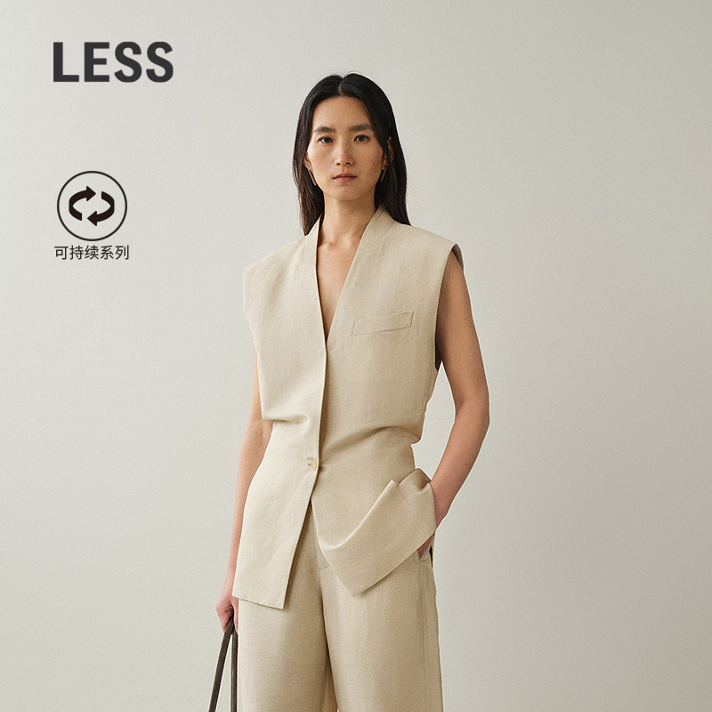 LESS高智感无袖西装马甲图片