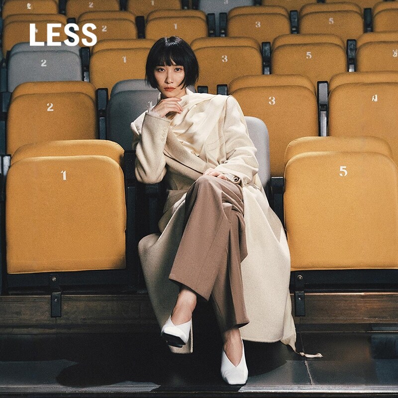 【商场同款/精工系列】LESS2025冬新款丝羊绒双面呢大衣2P