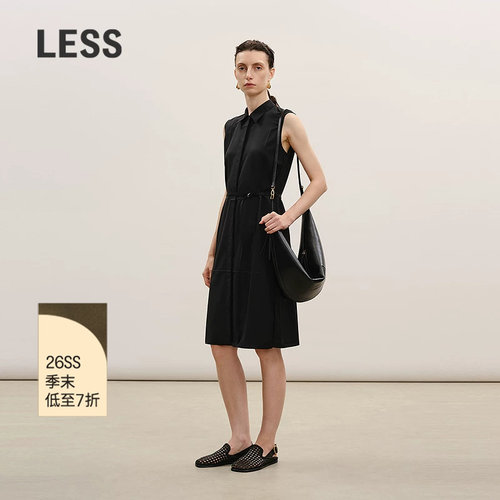 LESS通勤无袖含绵羊毛连衣裙