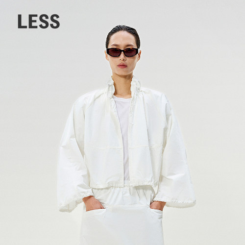 LESS宽松短款立领抽绳夹克外套