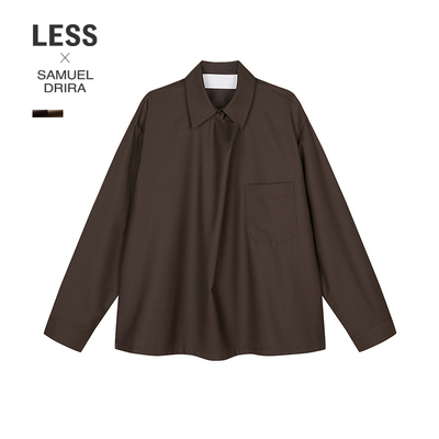 LESS美拉德系解构衬衫