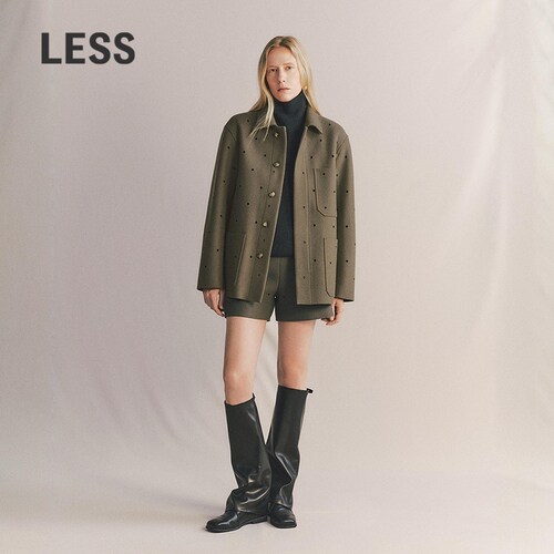 LESS复古巴恩风毛呢夹克