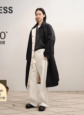 【商场同款】LESS2025冬新款进口双面穿长款白鸭绒羽绒2P0C15020