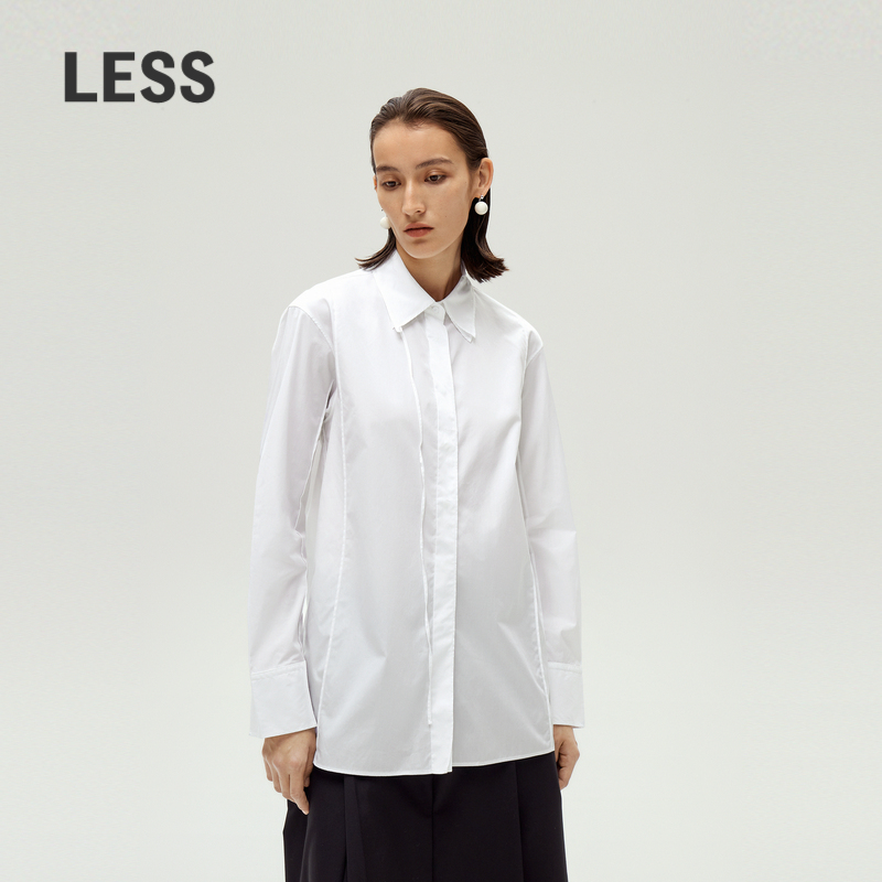 LESS全棉休闲长袖衬衫
