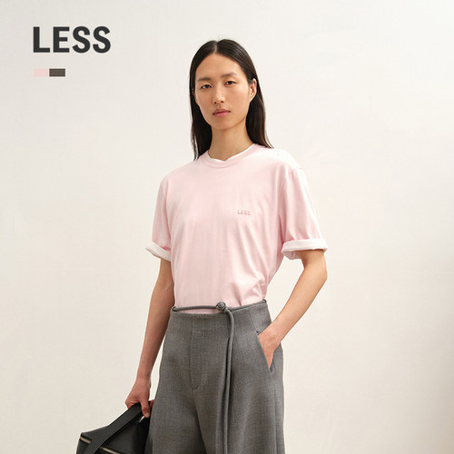LESS长绒棉纯色休闲T恤