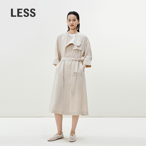 LESS设计感风衣连衣裙