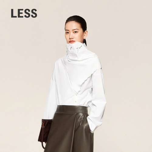 LESS全棉设计感围裹衬衫