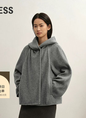 LESS连帽卫衣女休闲毛呢外套