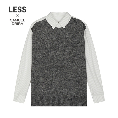 LESS假两件套头针织衫