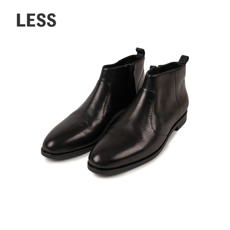 LESS优雅尖头女式低筒靴子女气质复古百搭摩登切尔西靴3O9M1