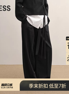 【商场同款】LESS2025冬新款通勤宽松时尚西装直筒裤女2P0E17230