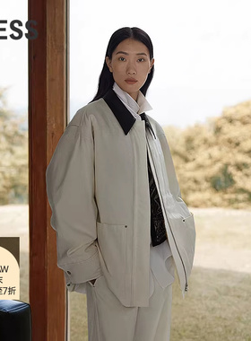 【商场同款】LESS2025冬新巴恩风外套轻薄白鸭绒羽绒服2PAC14690