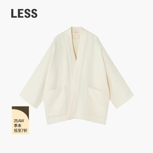 【商场同款/0压系列】LESS2025冬新款中式圈圈毛呢大衣2P0815950