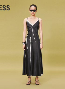 【精工系列】LESS夏日垂感桑蚕真丝立体裁剪吊带连衣裙2O4G12660