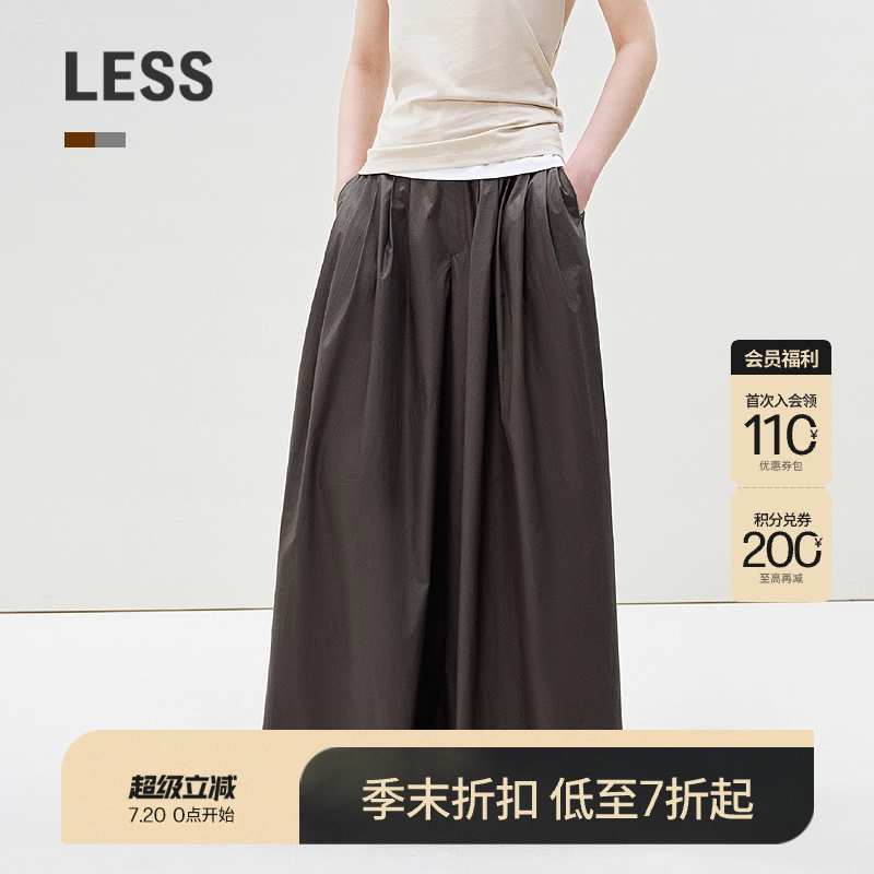 【商场同款】LESS2025春新山本风通勤匹马棉阔腿裙裤女2P3