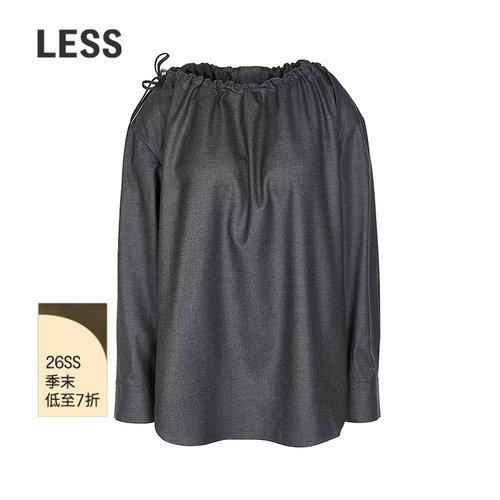 LESS通勤绵羊毛宽松衬衫