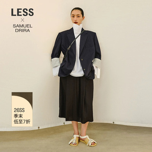 【商场同款/SAMUEL系列】LESS2026春新款通勤中长半身裙2Q3D16700