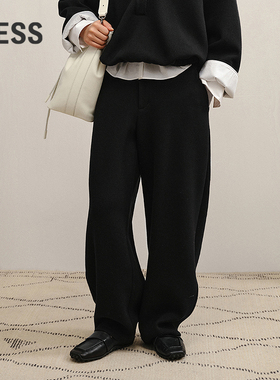 【商场同款】LESS2025冬新款休闲通勤空气层卫裤直筒裤2PAE17820