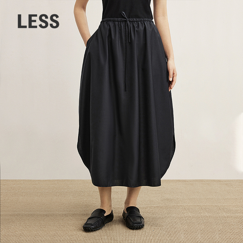 LESS休闲廓形松紧腰宽松半裙
