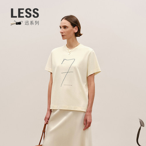 LESS宽松休闲长绒棉T恤
