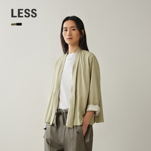 LESS休闲含桑蚕丝宽松夹克