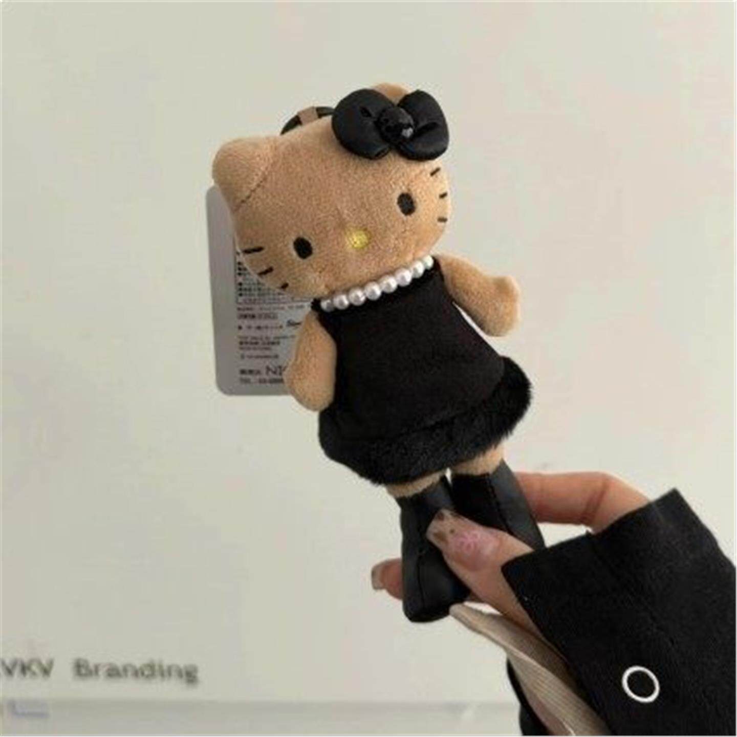 日本kitty KT露思同款可爱黑皮长腿小香风包包挂件NIC挂饰公仔女