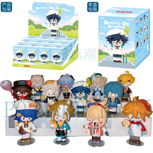 POPMART原神变装漫想Q版主题盲盒温迪胡桃手办周边泡泡玛特正品